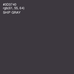 #3D3740 - Ship Gray Color Image